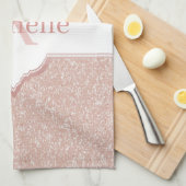 Parties scintillant rose Monogramme Serviette de c (Quart Plié)