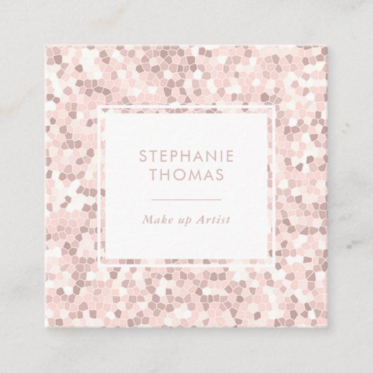 Parties scintillant Rose motif rose carte de visit (Devant)