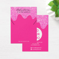 Parties scintillant rose néon gouttes bijoux décol