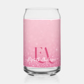 Parties scintillant rose - Nom et initiales person (Recto)