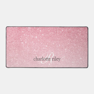Parties scintillant rose Ombre Monogrammed Girly