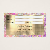 Parties scintillant rose opale carte cadeau (Dos)