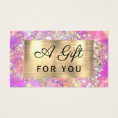 Parties scintillant rose opale carte cadeau (Devant)