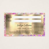 Parties scintillant rose opale carte de rendez-vou (Dos)