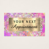 Parties scintillant rose opale carte de rendez-vou (Devant)