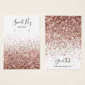 Parties scintillant rose or à oreille bijoux à aff (Devant & derrière)