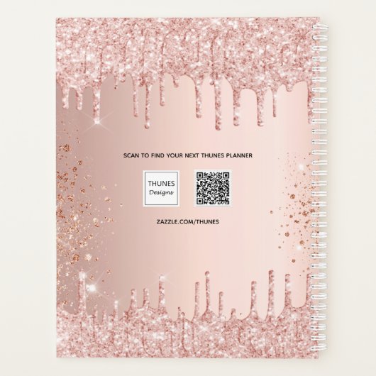 parties scintillant rose or blush drips nom 2023 (Dos)