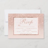 parties scintillant rose or blush pink ombre RSVP  (Devant)