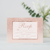parties scintillant rose or blush pink ombre RSVP  (Debout devant)
