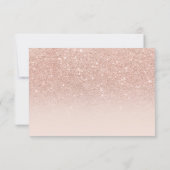 parties scintillant rose or blush pink ombre RSVP  (Dos)