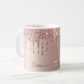 Parties scintillant rose or café cadeau Mug avec t (Devant gauche)