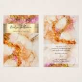 parties scintillant rose or collier d'aquarelle ca (Devant & derrière)