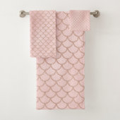 Parties scintillant rose or - Étalons de sirène (En situation)