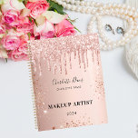 parties scintillant rose or gouttes rose nom signa<br><div class="desc">Un arrière - plan à l'apparence métallique or rose avec parties scintillant d'or faux rose gouttes,  la peinture goutte à goutte. Personnalisez et votre nom,  titre ou texte et une année. La signature est écrite avec un script de style moderne écrit à la main.</div>