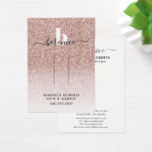 Parties scintillant rose or Monogramme Clip à chev (Bureau)