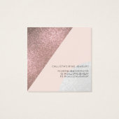 Parties scintillant rose or rose  Geo Heart Écran  (Dos)