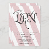 Parties scintillant rose pâle des invitations de d (Devant / Derrière)