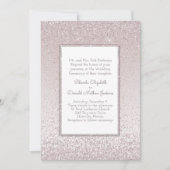 Parties scintillant rose pâle et Faire-part de mar (Devant)