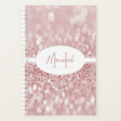 Parties scintillant rose Personnaliser le planific (Devant)