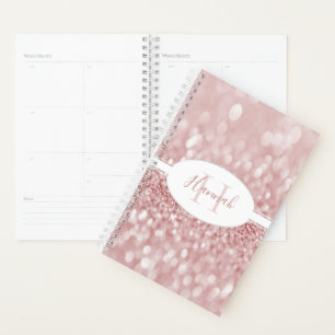Parties scintillant rose Personnaliser le planific
