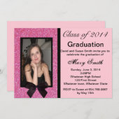 Parties scintillant rose photo Invitation de gradu