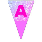 Parties scintillant rose, rose drapeaux d'annivers (Troisième drapeau)