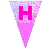 Parties scintillant rose, rose drapeaux d'annivers (Deuxième drapeau)