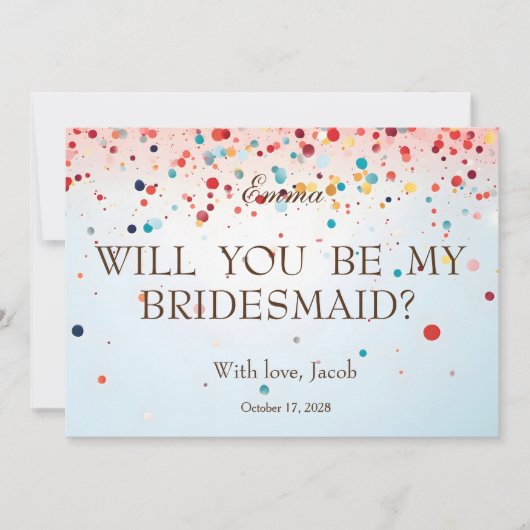 Parties scintillant Rose Serez-Vous Mon Invitation (Devant)