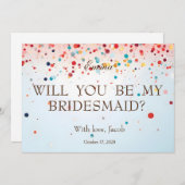 Parties scintillant Rose Serez-Vous Mon Invitation (Devant / Derrière)