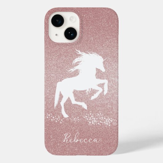 Parties scintillant rose Unicorn Coque-Mate coque (Verso)