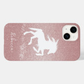 Parties scintillant rose Unicorn Coque-Mate coque (Verso (horizontal))