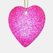 Parties scintillant rose vif mode coeur ornement (Gauche)