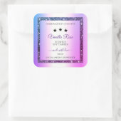 Parties scintillant rose violet dégradé Étiquettes (Sac)