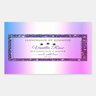 Parties scintillant rose violet dégradé Étiquettes
