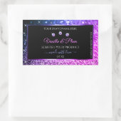 Parties scintillant rose violet Étiquettes de prod (Sac)