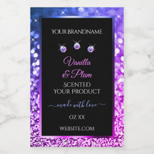 Parties scintillant rose violet Étiquettes de prod