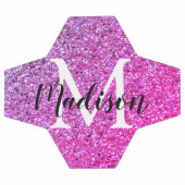 Parties scintillant rose violet Ombre Monogramme P (Plat)