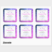 Parties scintillant rose violet produit Étiquettes (Feuille)