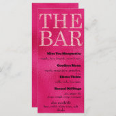 Parties scintillant roses et roses chaudes Menu po (Devant / Derrière)