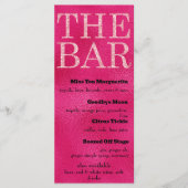 Parties scintillant roses et roses chaudes Menu po (Devant)