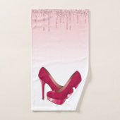 Parties scintillant roses modernes et talons hauts (Serviette à main)