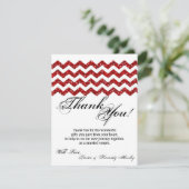 parties scintillant rouge 4x5 PLAT Carte de remerc (Debout devant)