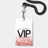Parties scintillant rouge badge moderne VIP lanyar (Front with Lanyard)