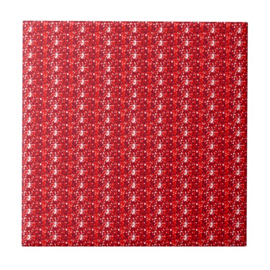 Parties scintillant rouge carreaux (Devant)