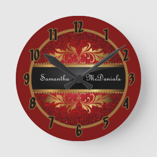 Parties scintillant rouge Disco Horloge personnali