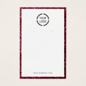 Parties scintillant rouge moderne logo personnalis (Devant)