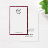 Parties scintillant rouge moderne logo personnalis (Bureau)