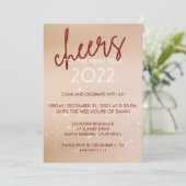 Parties scintillant Rouge Nouvel An Invitation de  (Debout devant)