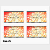 Parties scintillant Rouge Or moderne Étiquette Bij (Feuille)