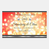 Parties scintillant Rouge Or moderne Étiquette Bij (Devant)